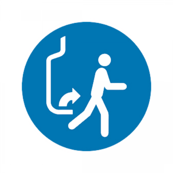 Balise Sticker Sortir du télésiège BALI-STI-RM127